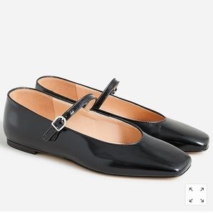 JCrew Anya Mary Jane black flats in leather - Size 8